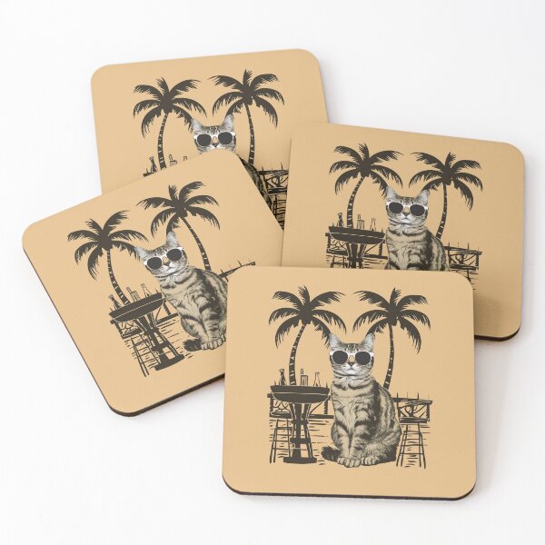 Item preview, Cat at the beach designed and sold by Tajdi.