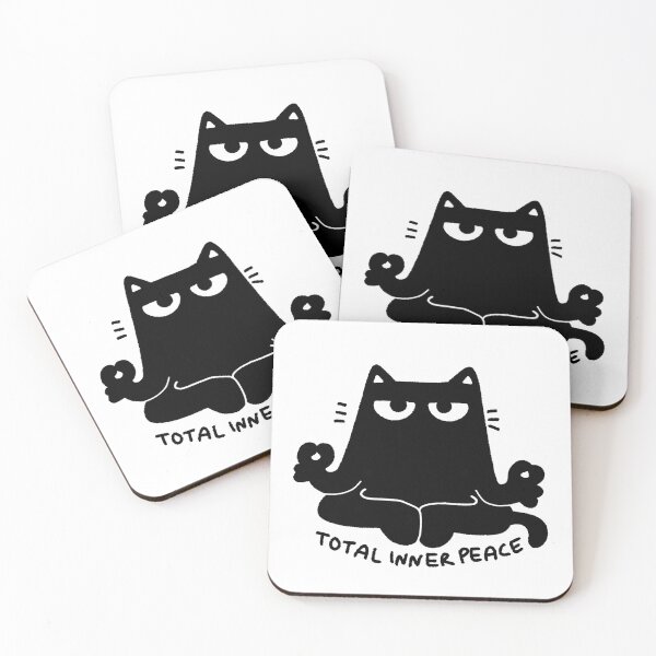 Item preview, meditating black cat designed and sold by loulou-artifex.