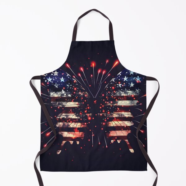 Item preview, Fireworks American flag neon butterfly designed and sold by dcrc.