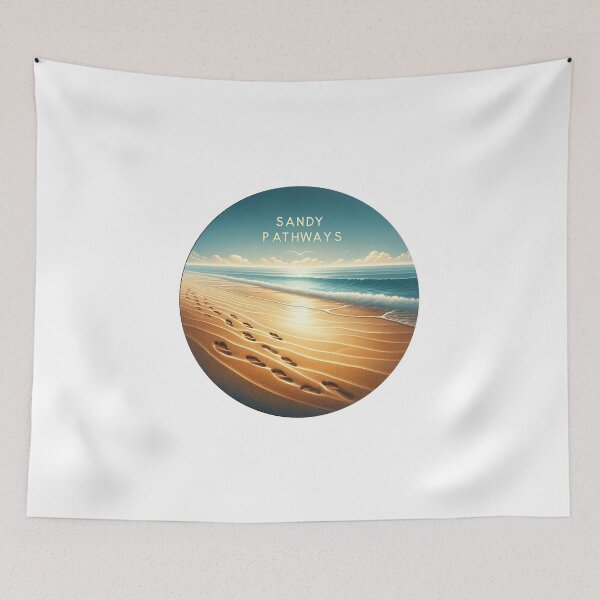 Item preview, Ocean Shoreline Journey: Footprints Along the Sand - Peaceful Beach Walk T-Shirt for Sea Lovers and Wanderers designed and sold by epicevolution.