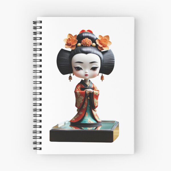Item preview, Beautiful geisha doll sculpture, kimono , cherry blossom, sakura, hanami designed and sold by Coolparrotgirl.