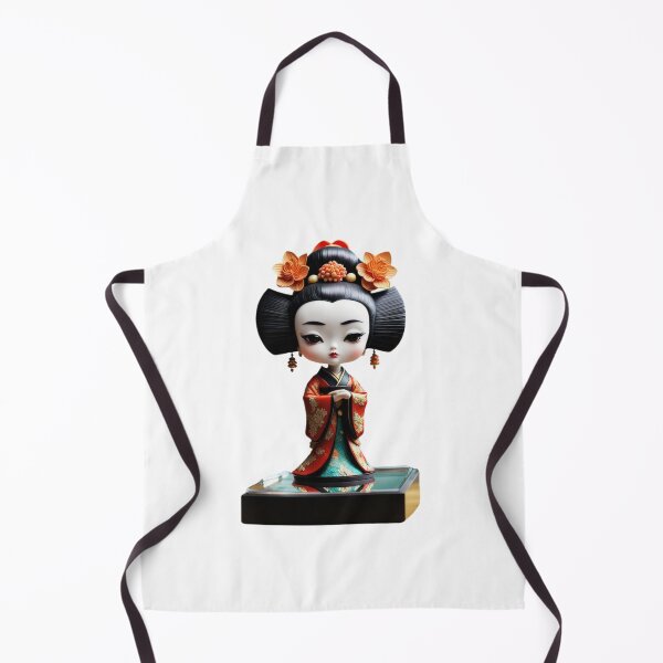 Item preview, Beautiful geisha doll sculpture, kimono , cherry blossom, sakura, hanami designed and sold by Coolparrotgirl.