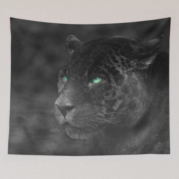 Item preview, Black Jaguars Emerald Gaze designed and sold by rawshutterbug.