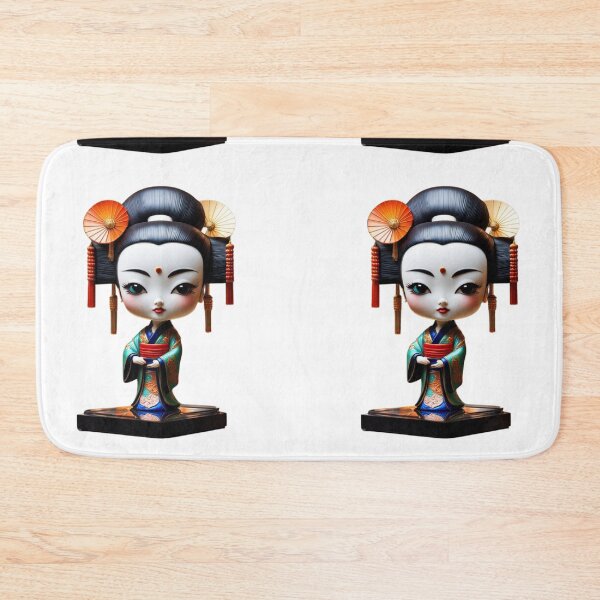 Item preview,  Beautiful geisha, geisha sculpture, traditional japanese geisha hairstyle kimono , cherry blossom, sakura, hanami designed and sold by Coolparrotgirl.
