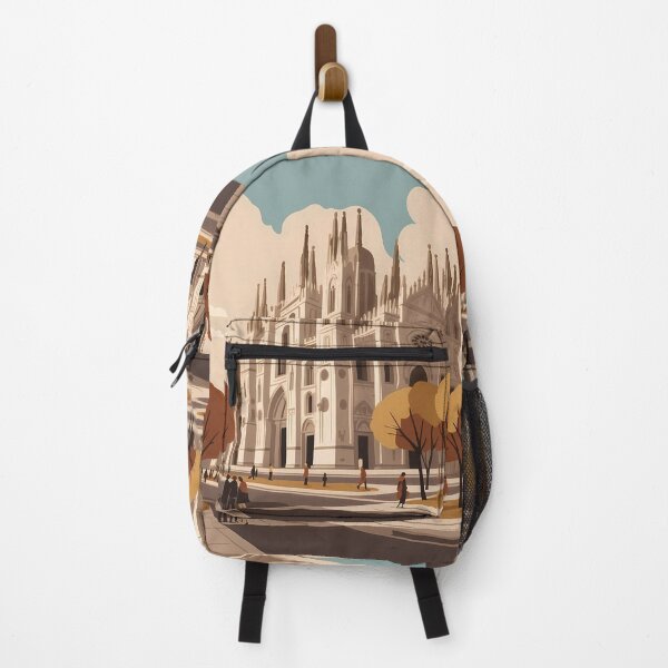 Item preview, Vintage travel Milan Italy illustration designed and sold by VintageFlow.