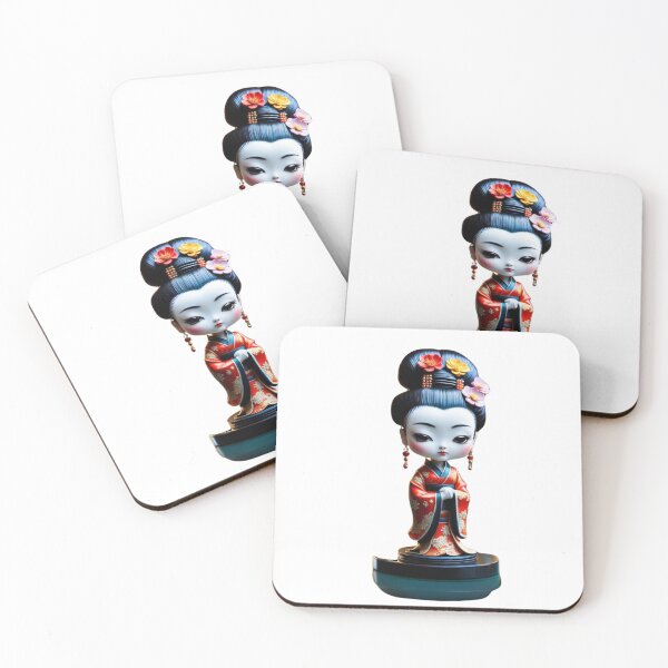 Item preview, Beautiful geisha sculpture, kimono , cherry blossom, sakura, hanami designed and sold by Coolparrotgirl.
