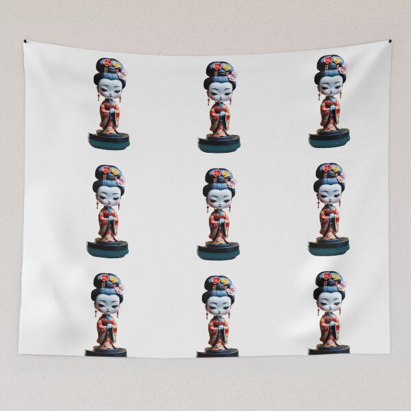 Item preview, Beautiful geisha sculpture, kimono , cherry blossom, sakura, hanami designed and sold by Coolparrotgirl.