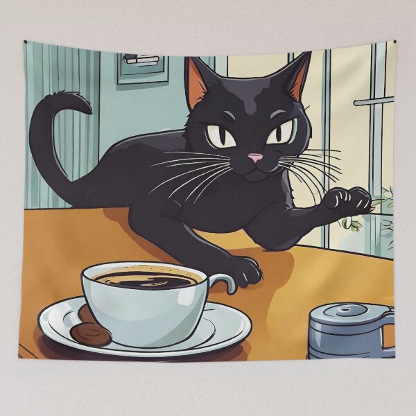 Item preview, Black Cat Caffeine Crash 2 designed and sold by Tom-Johnson.