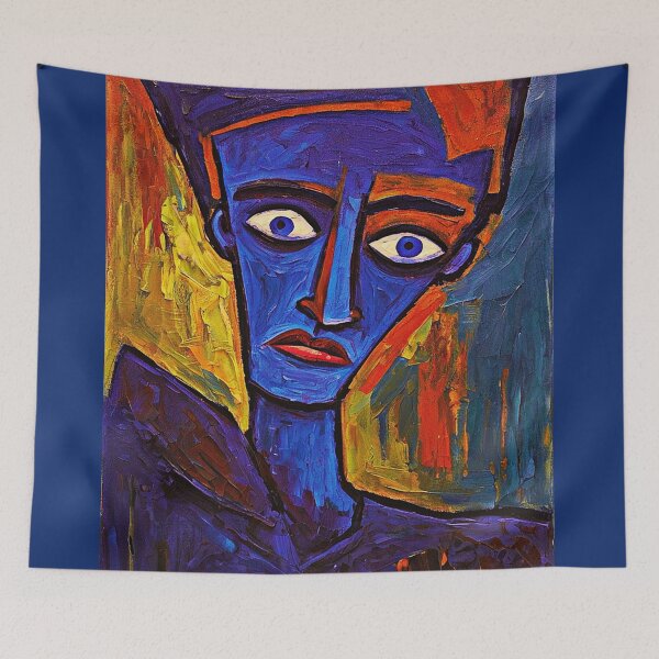 Item preview, Psychedelic Perception: Abstract Art with Complex Facial Expression designed and sold by REALKIRAN.