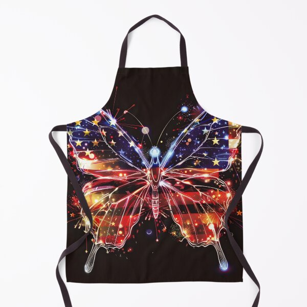 Item preview, Fireworks American flag neon butterfly designed and sold by dcrc.