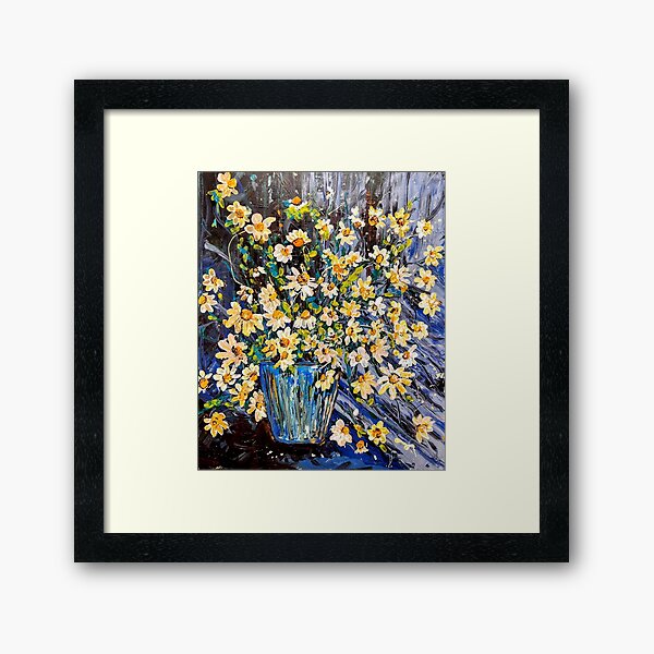 A bucket full of daisies Framed Art Print for Sale by SmallTalkstudio | Redbubble A bucket full of daisies Framed Art Print... 