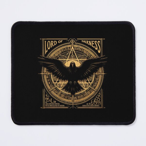 Item preview, Lords of Darkness, Raven, Pentagram, Eclipse, Full Moon, Wings, Poster designed and sold by CrisMor-Art.