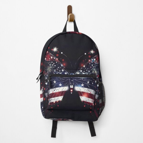 Item preview, fireworks american flag neon butterfly designed and sold by dcrc.