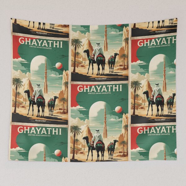 Item preview, Ghayathi United Arab Emirates Vintage Travel Tourism  designed and sold by TravelersGems.