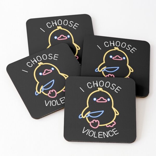 Item preview, I Choose Violence Neon Funny Duck by Tobe Fonseca designed and sold by Tobe Fonseca®.