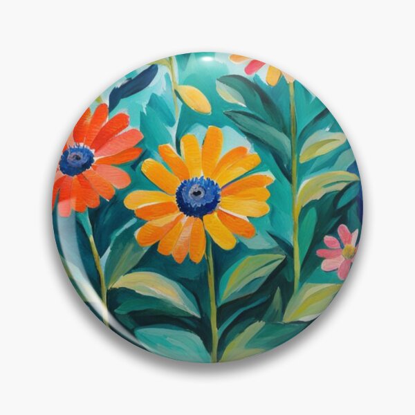 Item preview, Colourful red, purple, orange, blue wildflowers painting designed and sold by Coolparrotgirl.