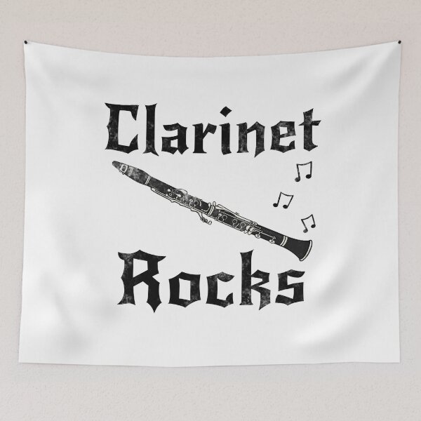 Item preview, Clarinet Rocks, Clarinetist Goth Heavy Rock Musician designed and sold by doodlerob.