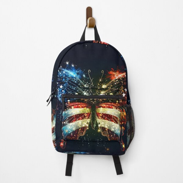 Item preview, fireworks american flag neon butterfly designed and sold by dcrc.