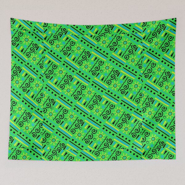 Item preview, sun and lines pattern green designed and sold by bukajart.