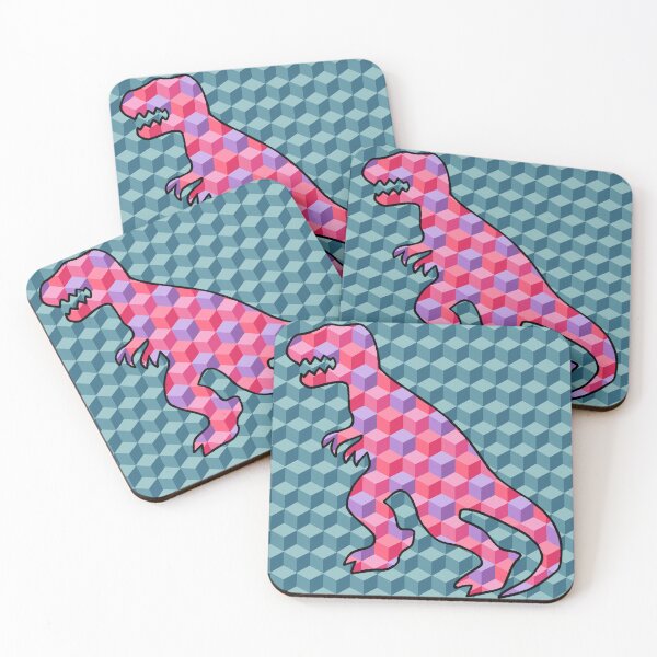 Item preview, Geometric Dino “Trix” Tyrannosaurus Rex designed and sold by ThatSpicyStitch.