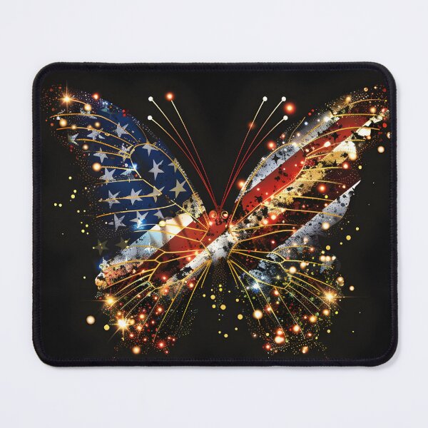 Item preview, fireworks american flag neon butterfly designed and sold by dcrc.