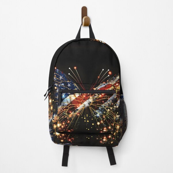 Item preview, fireworks american flag neon butterfly designed and sold by dcrc.