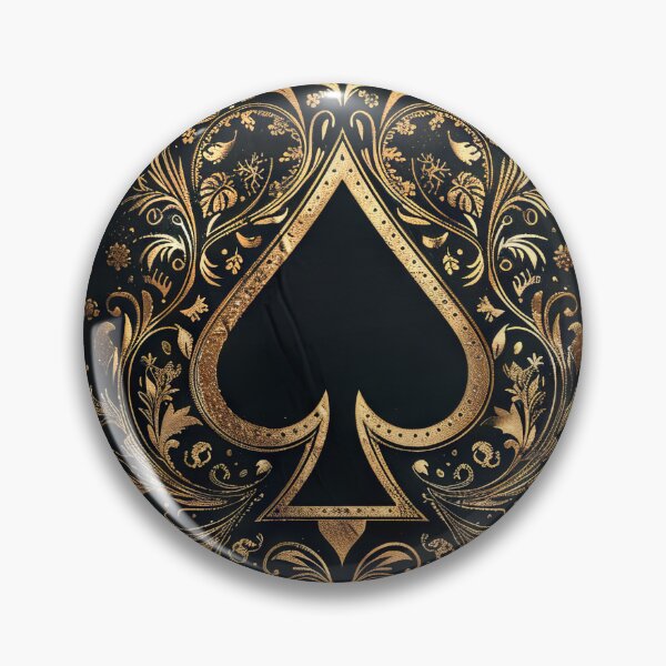 Item preview, Black Filigree Ace of Spades designed and sold by OccultDreams.