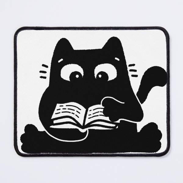 Item preview, Black reading cat designed and sold by loulou-artifex.