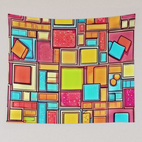 Item preview, Shape-Filled Squares: Comic Art designed and sold by Health And Fitness Posts e-Store.