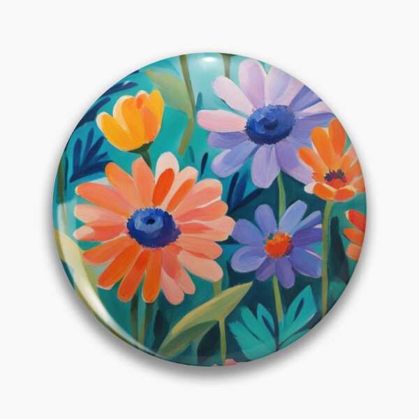 Item preview, Colourful red, purple, orange, blue wildflowers painting designed and sold by Coolparrotgirl.