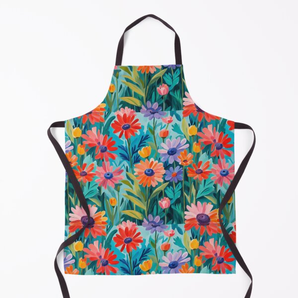 Item preview, Colourful red, purple, orange, blue wildflowers painting designed and sold by Coolparrotgirl.