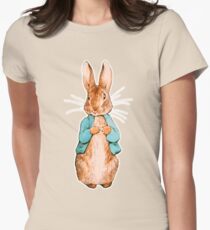 Nursery Characters, Peter Rabbit, Beatrix Potter. Women's Fitted T-Shirt