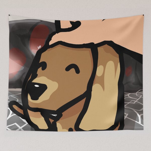 Item preview, #048 Petting Dog designed and sold by Jasmine Froley.