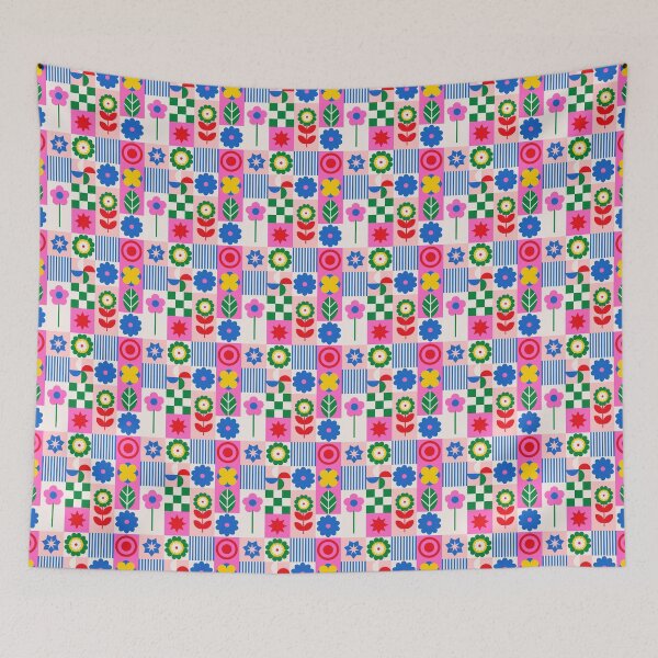 Item preview, Spring geometric pattern (red and blue)  designed and sold by HofTao.