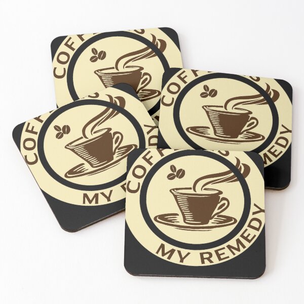 Item preview, coffee is my remedy coffee logo designed and sold by NadiaGutkows2.