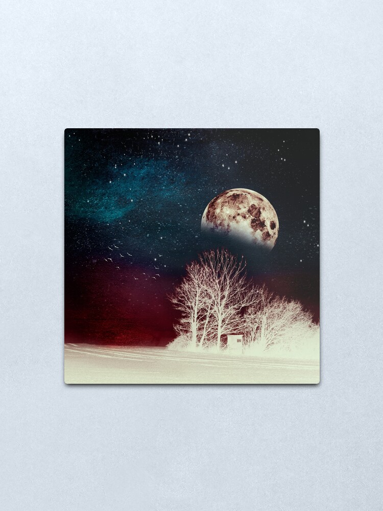 Alternate view of Surrender to the Night - surreal landscape at night Metal Print