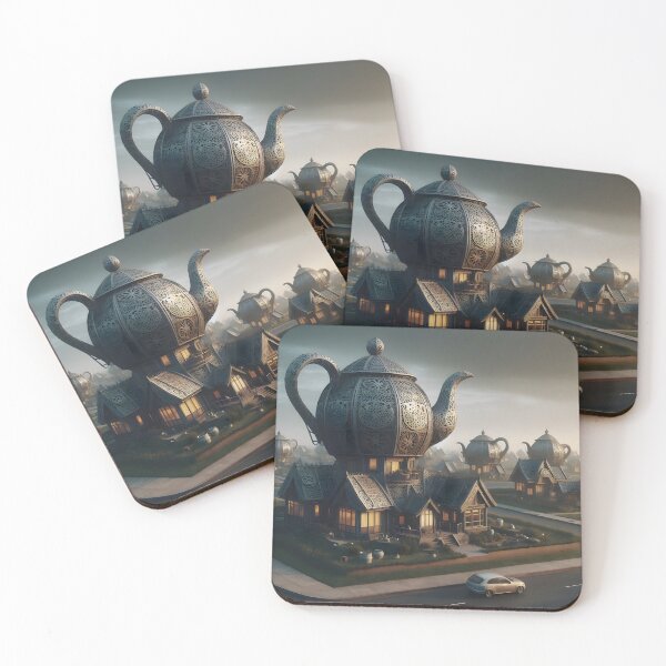 Item preview, Teapot Suburbia Steampunk Fantasy City designed and sold by DreamyEscapism.