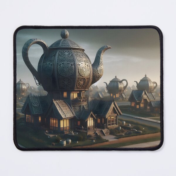 Item preview, Teapot Suburbia Steampunk Fantasy City designed and sold by DreamyEscapism.