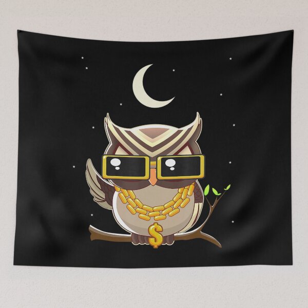 Item preview, Cool Gangsta Owl Bling Bling Gift Hip Hop Music designed and sold by NadiaGutkows2.