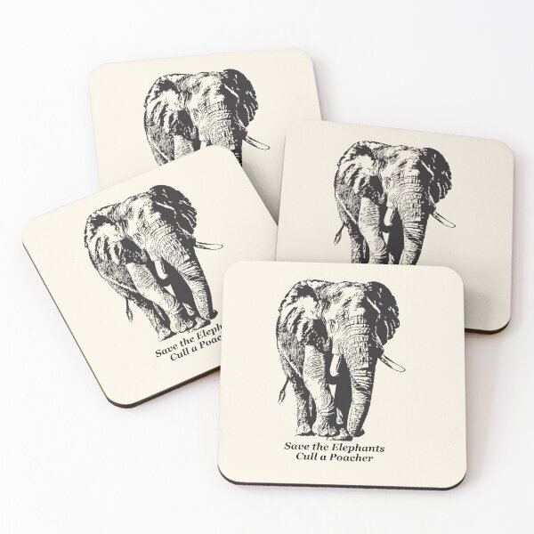 Item preview, Save the Elephants, Cull a Poacher message designed and sold by Scotch Macaskill.