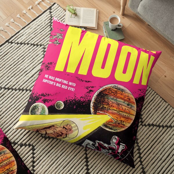 VINTAGE COMIC BOOK - RACE FOR THE MOON Floor Pillow