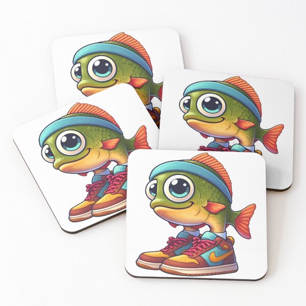 Item preview, Fish wearing tennis shoes designed and sold by MellowPeach.