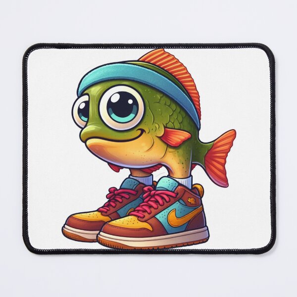 Item preview, Fish wearing tennis shoes designed and sold by MellowPeach.