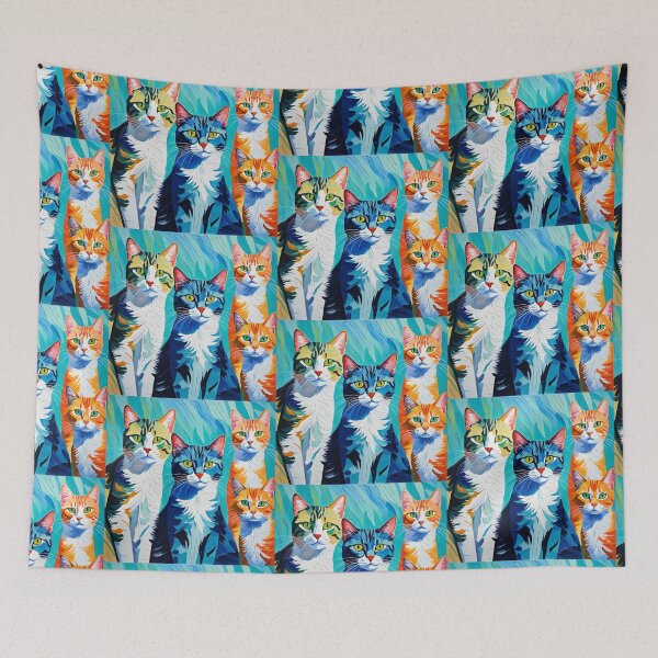 Item preview, Emotional support  four cute small cats tabbycats friendship mental health helper  designed and sold by Coolparrotgirl.