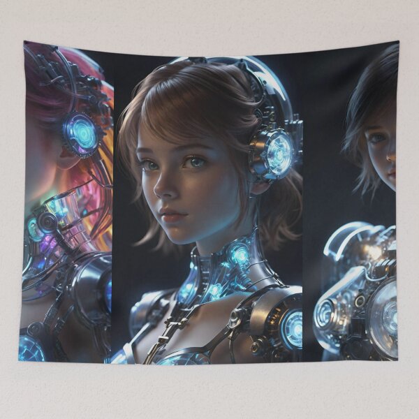Item preview, A Trio of Female Cyborg Images designed and sold by masabo.