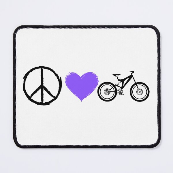 Item preview, Peace, Love, Mountain Bike designed and sold by TemboDreams.