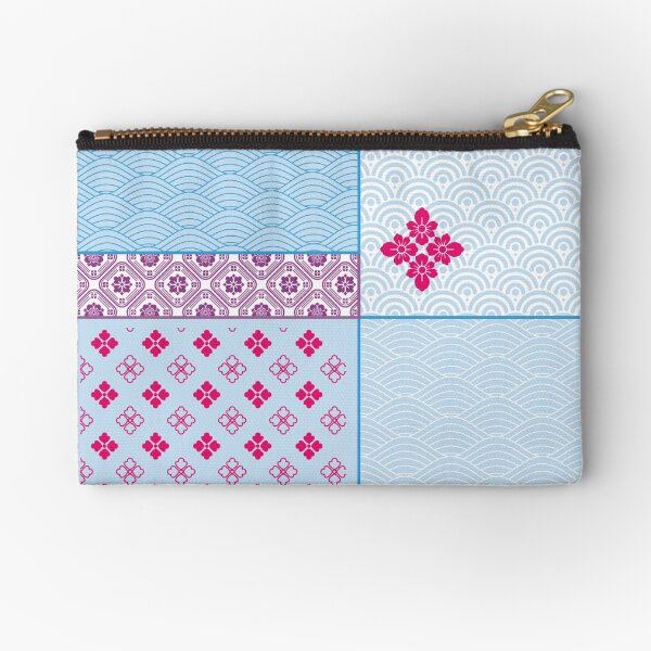 Item preview, Furoshiki Mix Pattern Blue Pink designed and sold by urrin DESIGN.