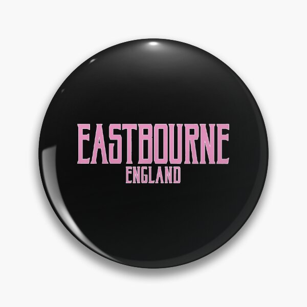 Item preview, Eastbourne England Vintage Text Pink Print   designed and sold by DollMonahan.
