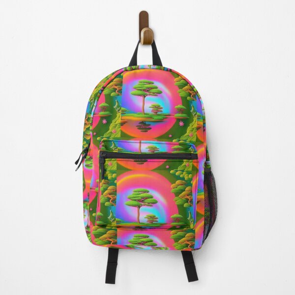 Item preview, fantasy Tree in pink and green fantasy landscape abstract artpiece, designed and sold by Coolparrotgirl.