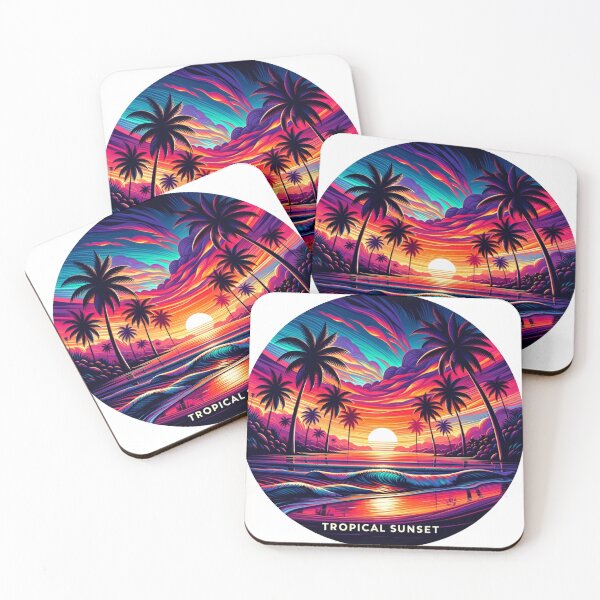 Item preview, Tropical Sunset Bliss: Orange Sky, Water, and Palms - Serene Evening T-Shirt for Sunset Chasers and Beach Lovers designed and sold by epicevolution.